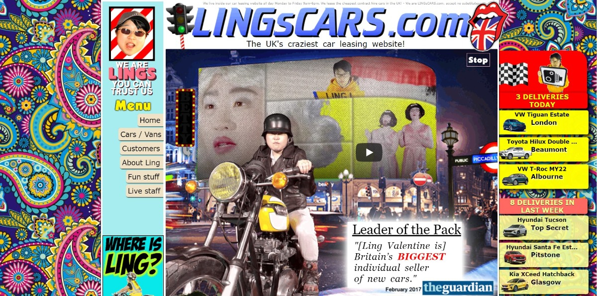 Ling's Cars website