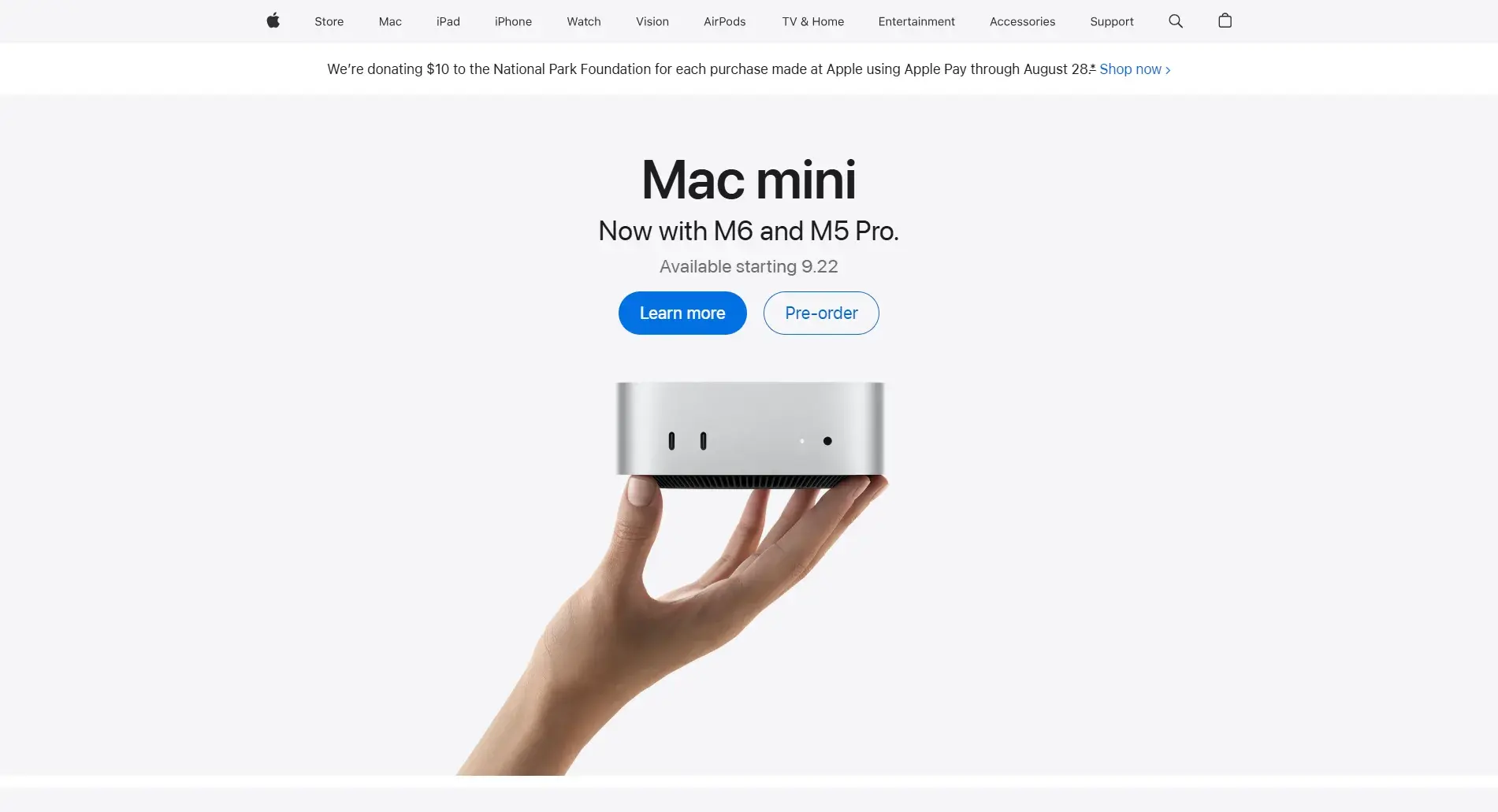 A clean, clear landing page with a single call to action and a simple colour palette
